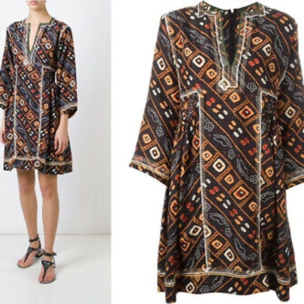 ISABEL MARANT Silk Tunic Printed Dress - Size 36/US4‎